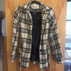 Plaid winter coat